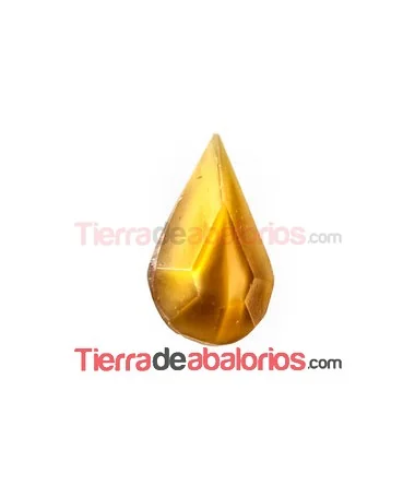 Cabujón Cristal Gota 13x7,8mm Ojo de Tigre