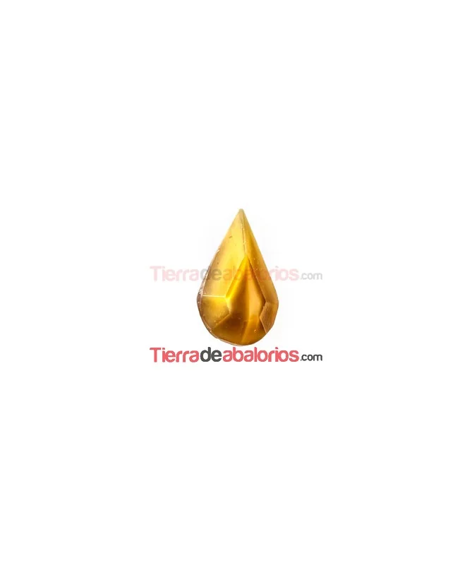 Cabujón Cristal Gota 13x7,8mm Ojo de Tigre