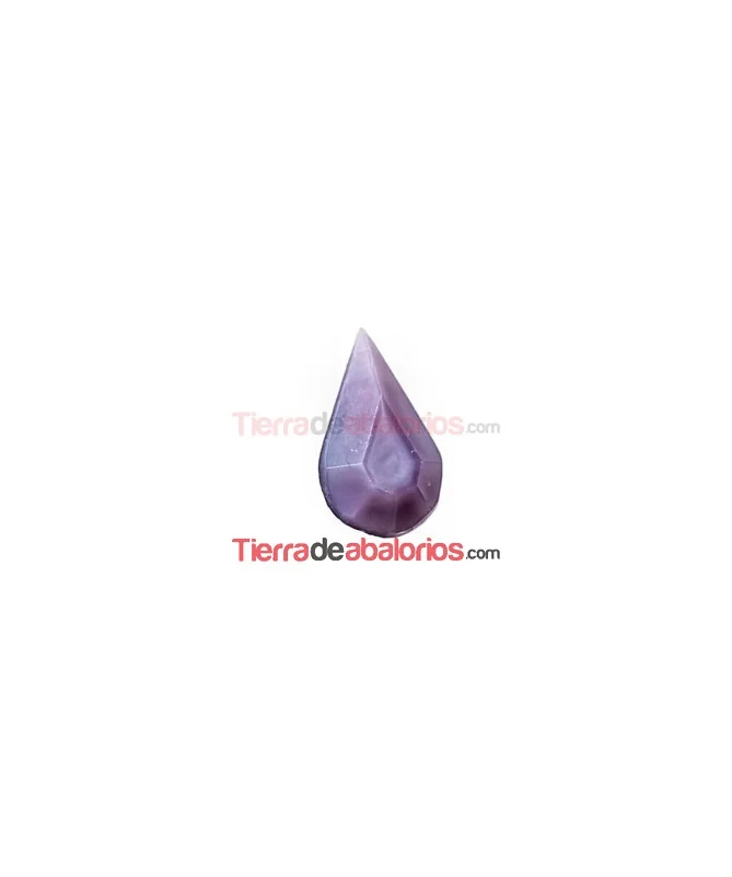 Cabujón Cristal Gota 13x7,8mm Violeta