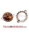Engaste con dos Anillas para Rivoli 14mm Dorado