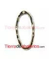 Colgante Aro Irregular Grande 52x25mm, Dorado