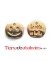 Colgante 15x12mm La Vida es Bella - Dorada