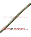 Antelina 3mm Verde Oliva con Tachuelitas Doradas