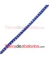 Antelina 3mm Sapphire con Tachuelitas Plateadas