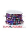 Cordón Etnico 6,5mm Purpura Multicolor
