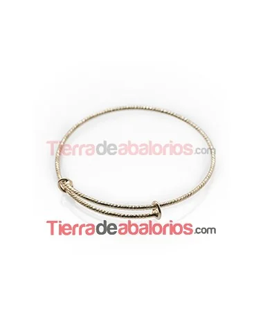 Pulsera Rigida Tallada 70mm Dorada