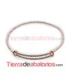 Pulsera Rígida Tallada 70mm Oro Rosa