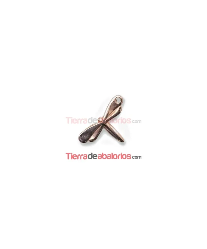 Colgante Libelula 22x14mm, Oro Rosa
