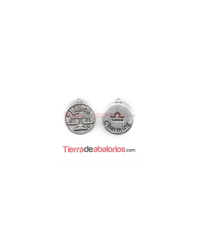 Medalla 17mm con Anilla, Libra