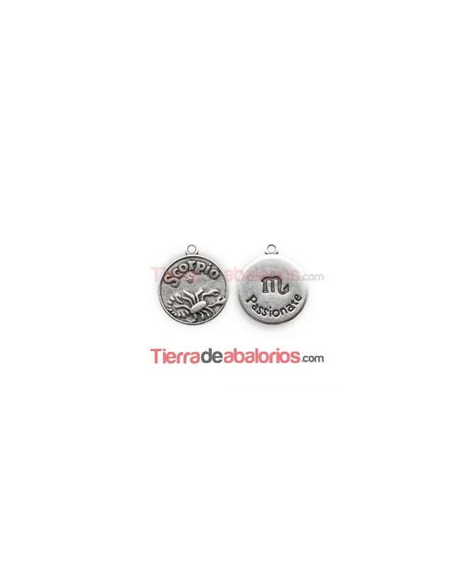 Medalla 17mm con Anilla, Escorpio