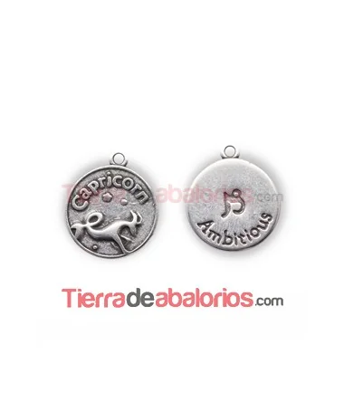 Medalla 17mm con Anilla, Capricornio
