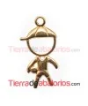 Colgante Niño 30x16mm con Anilla, Dorado