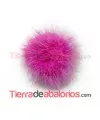 Pompón de Visón 40mm Fucsia