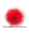 Pompón de Visón 40mm Rojo