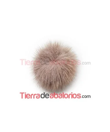 Pompon de Visón 40mm Marrón Claro