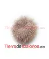 Pompon de Visón 40mm Marrón Claro