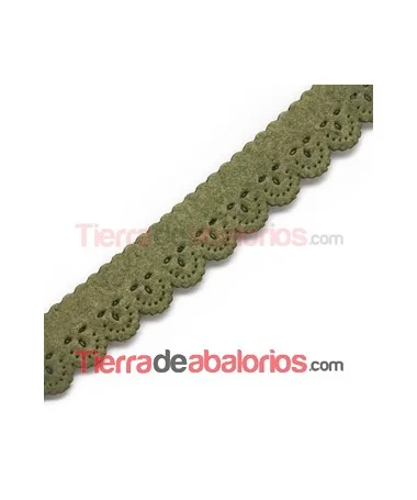 Tira Antelina Troquelada 19mm Verde Cazador Tira Antelina Troquelada 19mm Verde Cazador