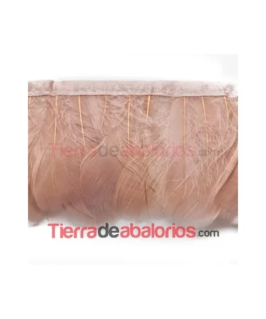 Fleco de Pluma de Oca 9cm Rosa Nude (1 metro)
