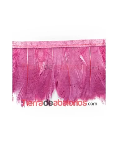 Fleco de Pluma de Oca 9cm Granate (1 metro)