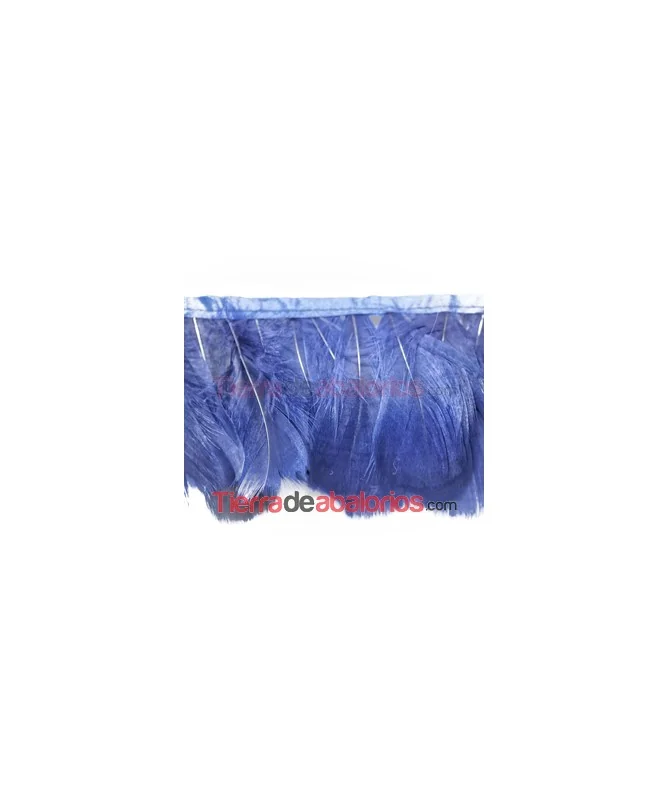 Fleco de Pluma de Oca 9cm Azul Marino (1 metro)