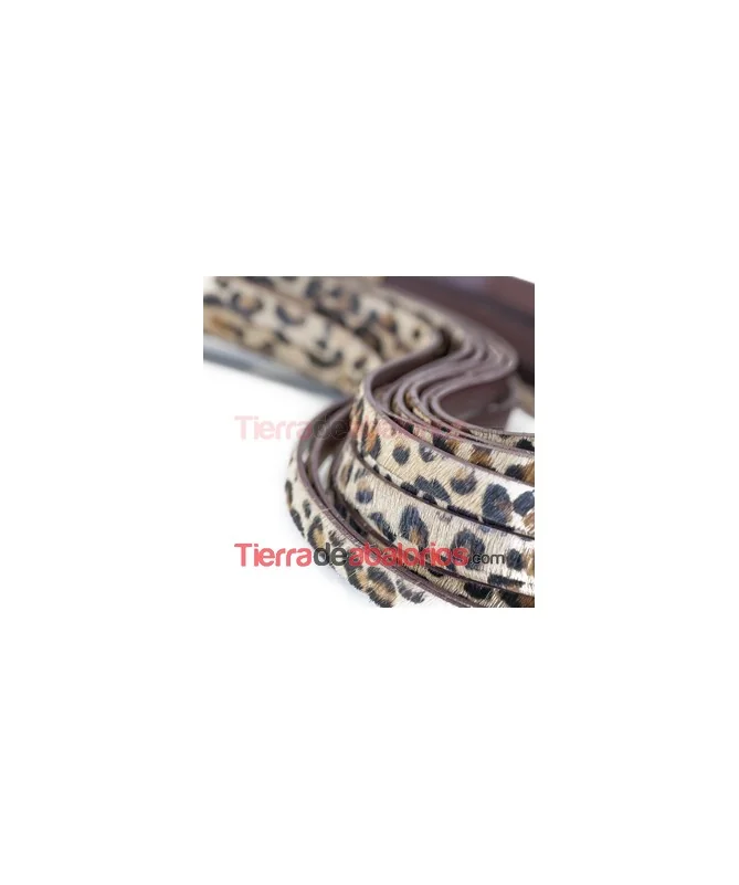 Tira de Piel de Potro 10mm Leopardo (metro)