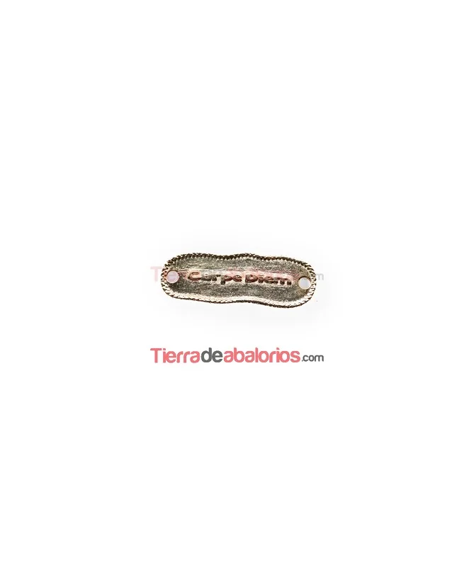 Entrepieza Irregular 33x12mm Carpe Diem, Dorada