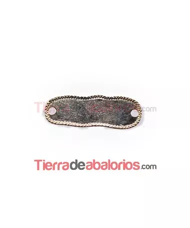 Entrepieza Irregular 33x12mm, Dorada