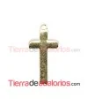 Colgante Cruz 31x15mm con Anilla, Dorada