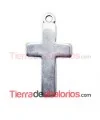 Colgante Cruz 38x21mm con Anilla, Plateado
