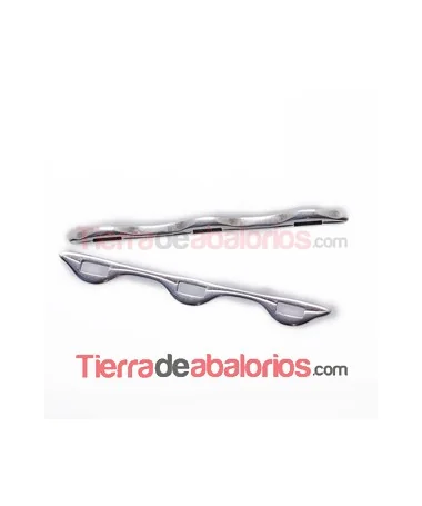 Entrepieza para Pulsera 54x5,5mm, 3 Agujeros 5,5x2,3mm Entrepieza para Pulsera 54x5,5mm, 3 Agujeros 5,5x2,3mm