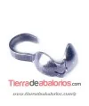 Terminal Tapanudos 4mm, Plata Vieja (10 uds)