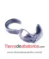 Terminal Tapanudos 4mm, Plata Vieja (10 uds)
