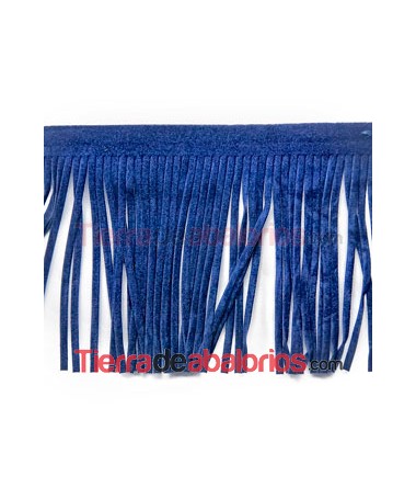 Fleco de Antelina de 10cm-Azul Marino (½ metro)