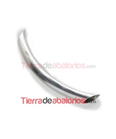 Tubo Curvo 90x10mm Agujero 9mm, Plateado Tubo Curvo 90x10mm Agujero 9mm, Plateado