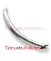 Tubo Curvo 90x10mm Agujero 9mm, Plateado