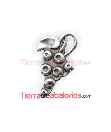 Colgante Racimo de Uvas 31x18mm, Plateado