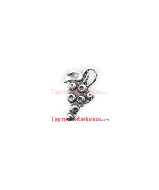 Colgante Racimo de Uvas 31x18mm, Plateado