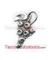Colgante Racimo de Uvas 31x18mm, Plateado