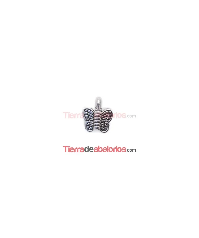 Colgante Mariposa 12x11mm, Plateado