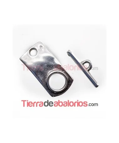 Cierre Chapa 31x16mm, Plateado