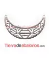 Entrepieza Calada Colgante para Collar 64x19mm, Plateada