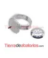 Anillo Ajustable con Regadera Base 15mm - Plateado