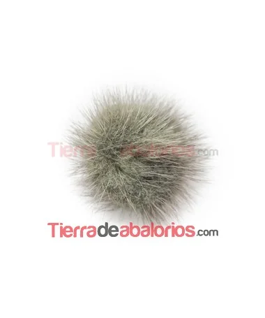 Pompón de Visón 40mm Verde Cazador