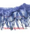 Fleco 90mm Nappa con Piel de Conejo Azul Marino