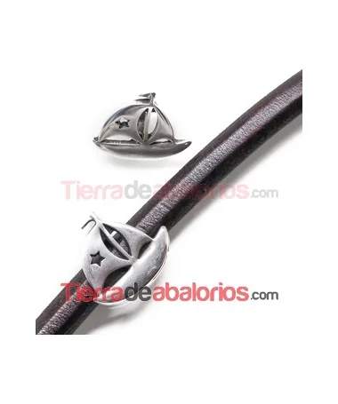 Entrepieza Regaliz Velero Estrella 27x25mm, Plateado Entrepieza Regaliz Velero Estrella 27x25mm, Plateado