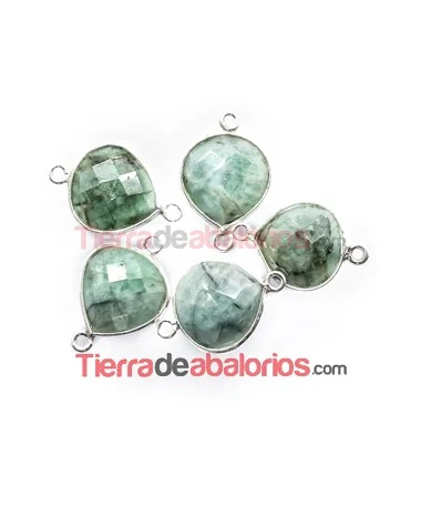 Turquesa Oval Facetada 14x11mm Engarzada Turquesa Oval Facetada 14x11mm Engarzada