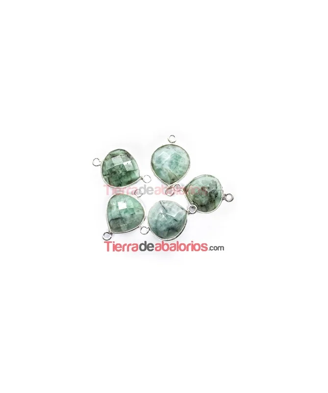Turquesa Oval Facetada 14x11mm Engarzada Turquesa Oval Facetada 14x11mm Engarzada