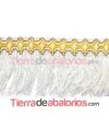 Fleco Etnico 50mm Marfil, Beige y Mostaza