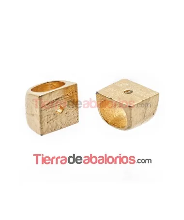 Entrepieza Regaliz 12x14mm Agujero 10x7mm Dorada