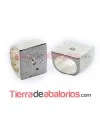 Entrepieza Regaliz 12x14mm Agujero 10x7mm Plateada